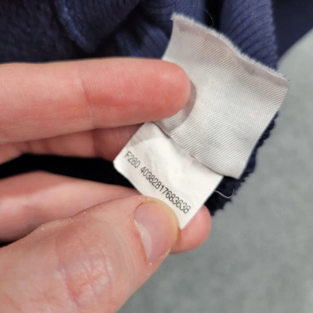 Vintage 90s Sport Tek Blank Blue Sweatshirt Mens M Reverse Weave Ribbed Grunge - Picture 7 of 10